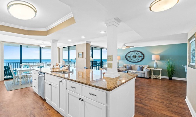 Holiday Beach Condo | Pelican Walk 408 Stay Gulf Front with FREE Chairs!
