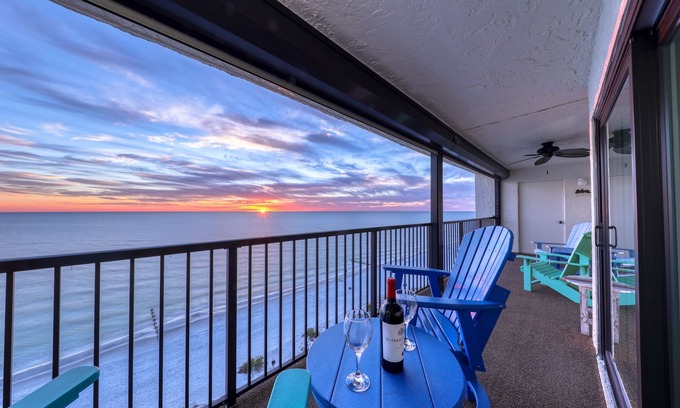 Madeira Beach Condo | Penthouse Beachfront Luxury Condo 30’ft balcony and Gulf Views @OceanSands1203