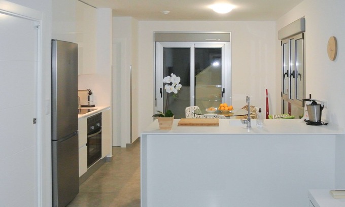 Pilar de la Horadada Apartment | Penthouse with large roof terrace, sea view and pool