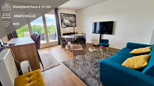 Noisiel Apartment | Penthouse lumineux 20min Paris et Disney avec 2 balcons