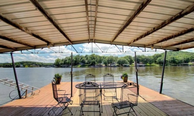 Climax Springs House | Perfect getaway! Quiet cove, large dock, great fishing, boat ramp on property.
