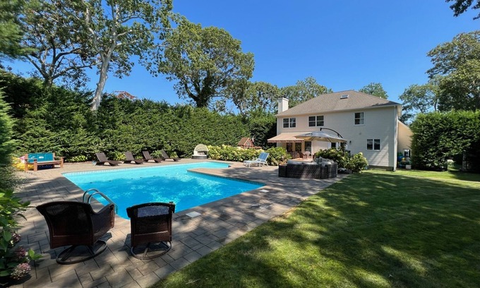 East Quogue House | Perfect Hamptons Getaway! Beautiful home with great outdoor living & heated pool