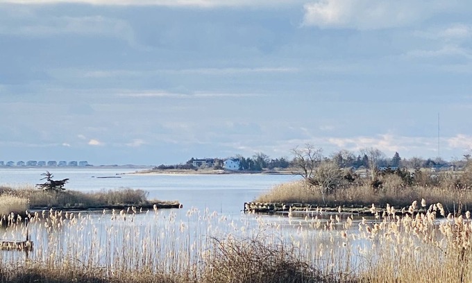 East Moriches Condo | Perfect Water Views from your Oversized Deck!