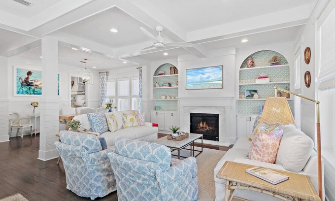 Santa Rosa Beach House | Periwinkle Shores Designer-Owned Coastal Retreat with Golf Cart, Bikes & Serene Pond Views