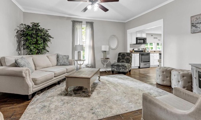 Acworth House | Pet Friendly Group Getaway with Grill and Deck