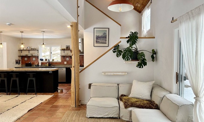 Waterville Valley House | Pet Friendly Waterville Valley Riverfront Home across from hiking/xc skiing (WB75V)