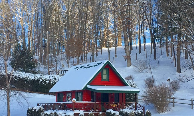 Sugar Grove Cabin | Petting Zoo! HOT TUB, Zip Lines, 20+ acres & Trout Stream - Everything!!!