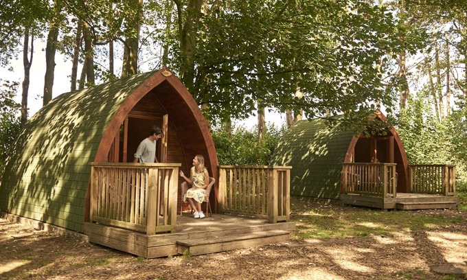 Hythe RV Rental | Pinewood Camping Pods - At Port Lympne Reserve