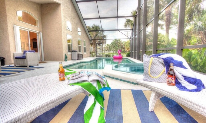 Vilano Beach House | Pink Flamingo! Pool/Spa, Pet Friendly, Steps to Beach & Park