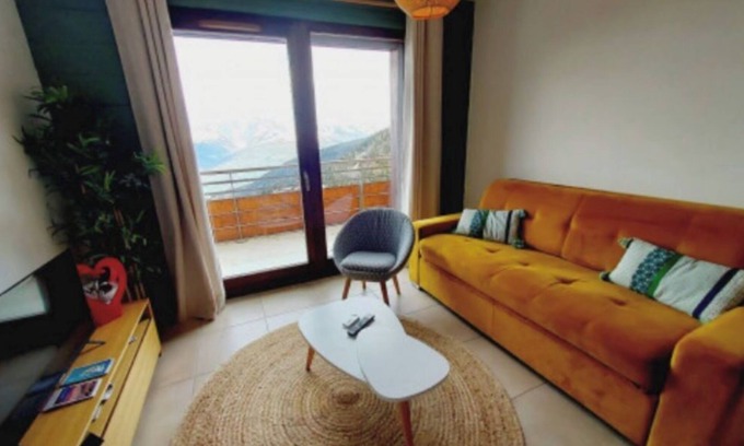 Plagne Centre Apartment | Plagne center, 50m from the slopes, sleeps 4 new residence Les Lodges 1970