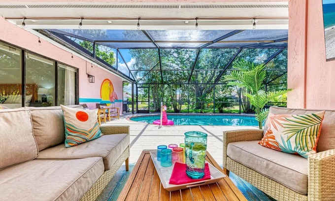 Palma Sola House | Pool home w/outdoor TV! Close to AMI beaches, IMG, parks, boat launches, shops!