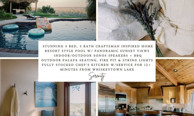 Redding House | Pool Hot Tub 360 views EV Charger Palapa Seating