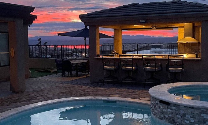 Lake Havasu City House | Pool, Lake Views, Boat Parking, Fire Pit & Outdoor Kitchen!