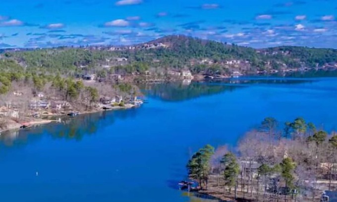 Hot Springs Village House | Pools! Tranquil lake view, double decks, beach, golf, hike, swim, fishing & more