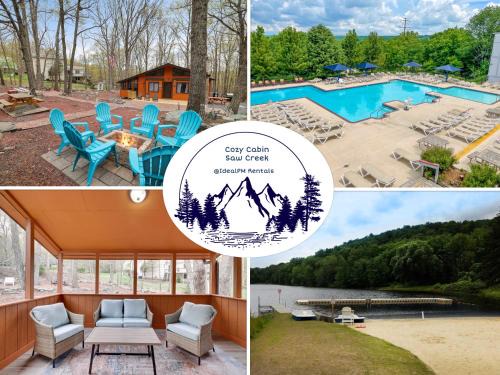 Bushkill House | Premier Cozy Cabin - Free Amenities & Comm Indoor Pools