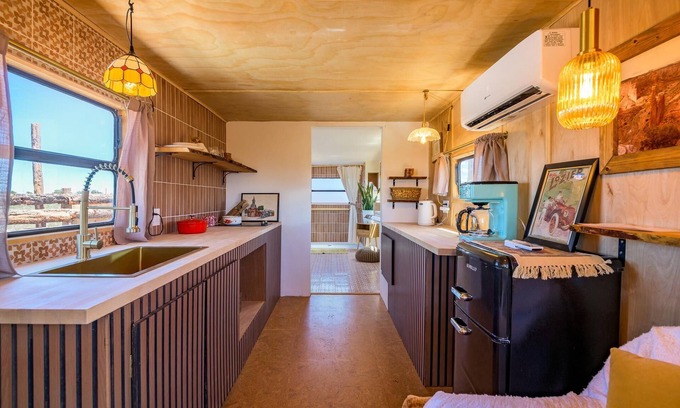 Valle House | Premium Accessible Airstream with Private Hot Tub (Unit I) - 3 Person Airstream - ADA Accessible