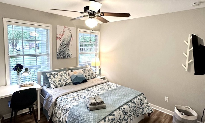 Sugar Hill House | Pretty Bedroom near Sugar Hill