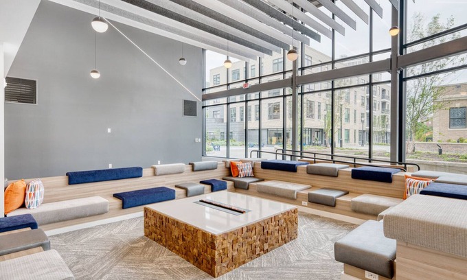 St. Elizabeth's Apartment | Prime Brighton 1BR w/W/D, Gym, near T, Shops + Dining, by Blueground