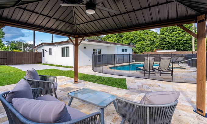 Ludlam House | Prime Miami Home with heated Pool + BBQ