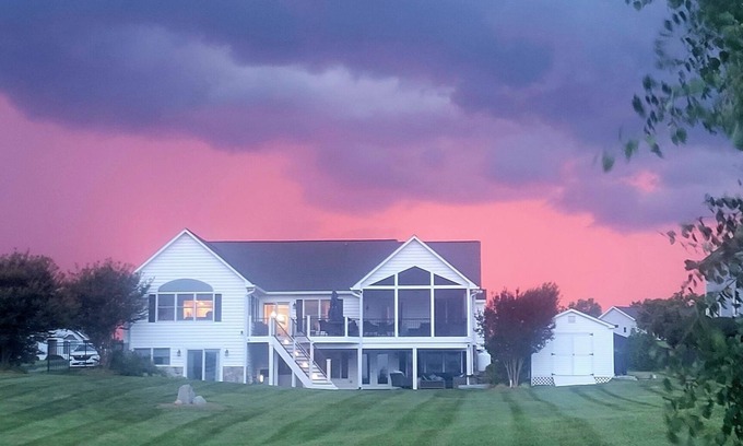 Livingston House | Private beach, hot tub, 2 kitchens, 2 laundry rooms, game room, dock, firepit