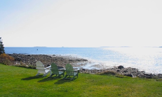 Owls Head House | Private Beach, ideal water's edge beach house, best wraparound views!