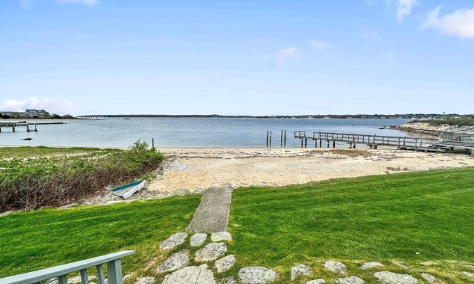 Buzzards Bay House | Private beach just steps off the back deck and amazing water views