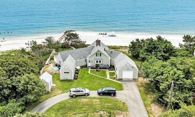 West Yarmouth House | Private Beachfront Home on Great Island (1198)