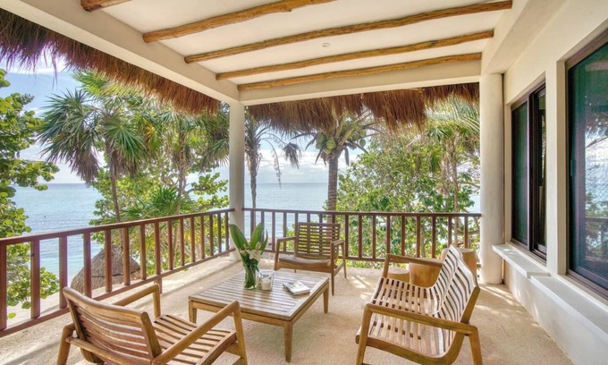 Soliman Bay House | Private Beachfront Bungalow Estate: 6BR with Pool