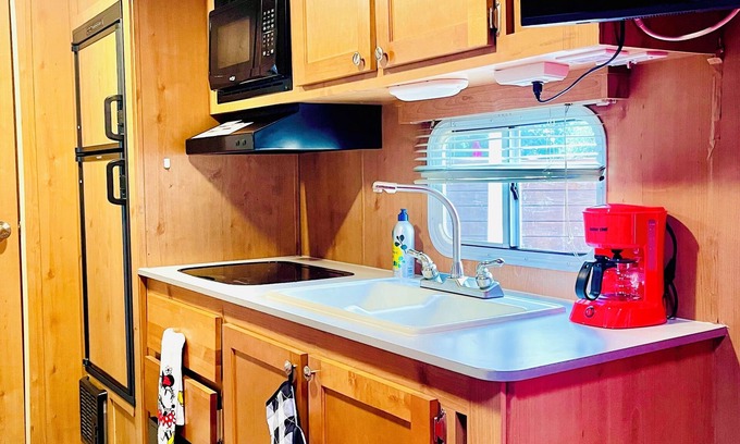 Camarillo House | Private, Cute Retro Trailer: Rural setting, walk to town Camarillo. Fire-pit+BBQ