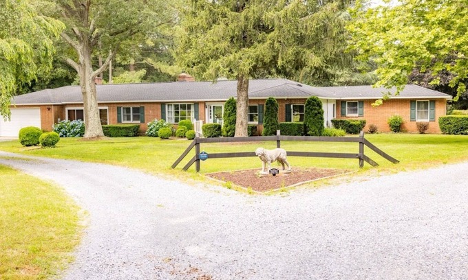 Bethlehem House | Private Gated Country Home with Outdoor Pavilion, EV Charger - Dog-Friendly