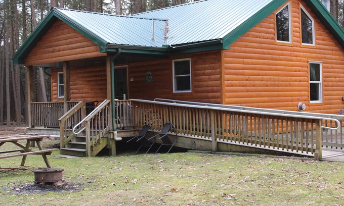 Clarington Cabin | Private, Handicap Cabin with hot tub, No Pets