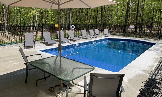 East Stroudsburg House | Private heated pool. Secluded 4,500sq.ft Hot tub. game room.