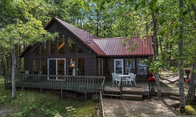 Brill Ski Chalet | Private lake cabin with direct access to snowmobile trails and ice fishing