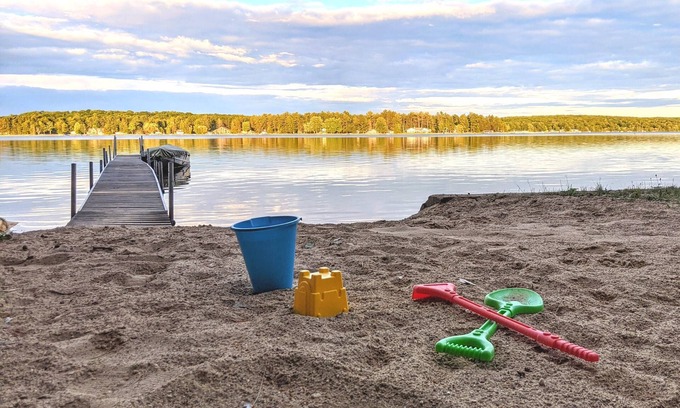 Gaylord House | Private Lake Front, Fire Pit, Grill, Backyard