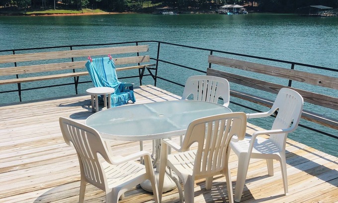 Townville House | Private Lakeside home on Hartwell Lake. Deep water dock. Huge views. Pets ok.