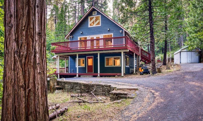Altaville Cabin | Private Mountain Cabin on 8 Acres-Luxury Amenities and Family Friendly