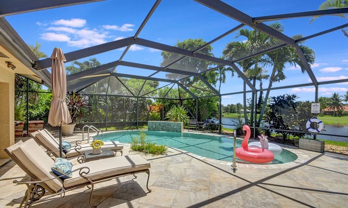 Delray Beach House | Private Oasis in Delray Beach with pool, game room and lake views!