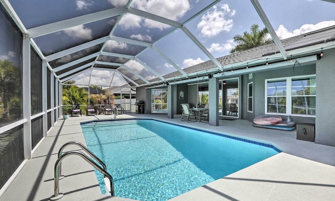 Trafalgar House | Private Pool & Canal Views: Home in Cape Coral