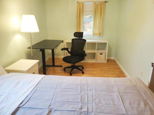 Burlington House | Private Room with Queen Bed and Work Station