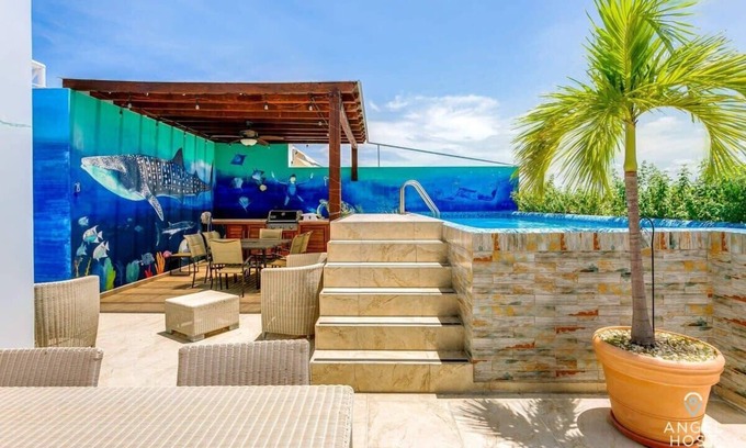 Gonzalo Guerrero Condo | Private Terrace, Pool & BBQ, Near Beach & 5th Ave