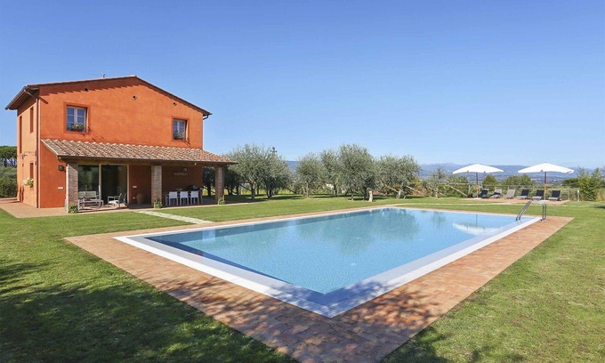 Colle di Compito Villa | Private Villa with private pool, A/C, WIFI, TV, veranda, panoramic view, parking, close to Lucca