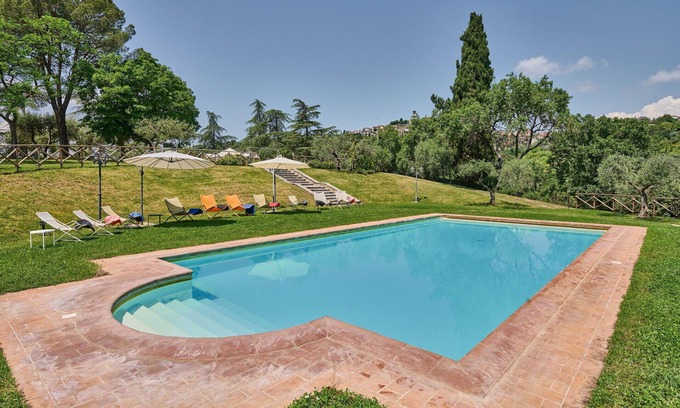 Agello Villa | Private Villa with A/C, private pool, WIFI, TV, patio, panoramic view, parking, close to Perugia