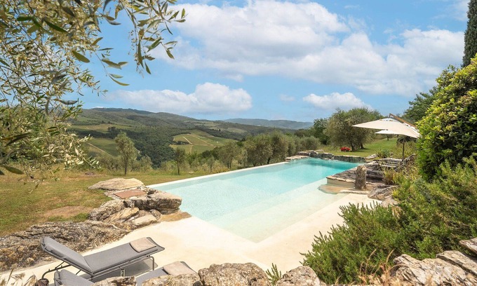 Radda in Chianti Villa | Private Villa with hot tub, private pool, WIFI, TV, patio, panoramic view, close to Greve In Chianti
