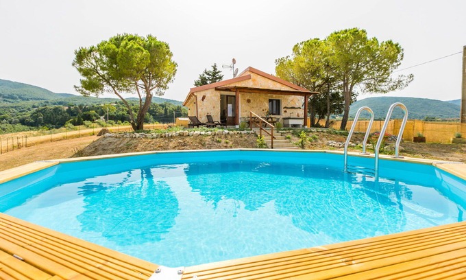 Santa Luce House | Private Villa with WIFI, A/C, private pool, TV, terrace, pets allowed, panoramic view, parking
