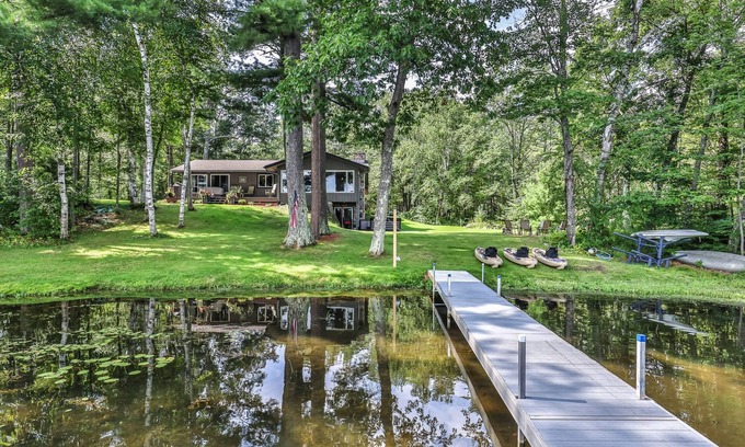 Boulder Junction House | Private waterfront home with dock, kayaks, firepit, & open layout - dog-friendly