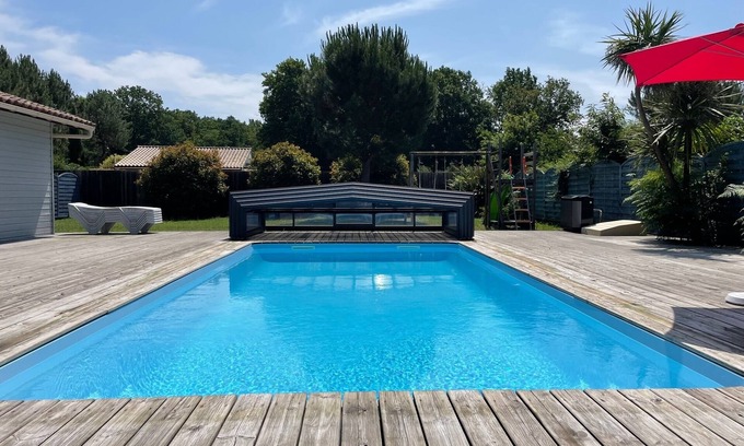 Grayan-Et-L'Hopital Villa | Proche Soulac/mer Villa de 6 chambres piscine couverte chauffée, jacuzzi, Sauna
