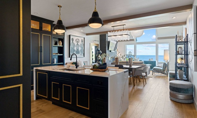 Sister Bay Condo | Professionally designed penthouse with Lake Michigan as a backdrop.