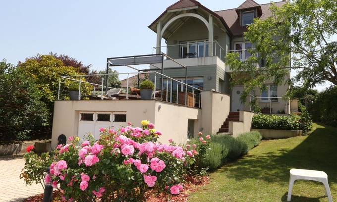 Benerville-sur-Mer House | PROMO - CONTEMPORARY HOUSE 100m from the BEACH of Bénerville, Deauville, SEA VIEW