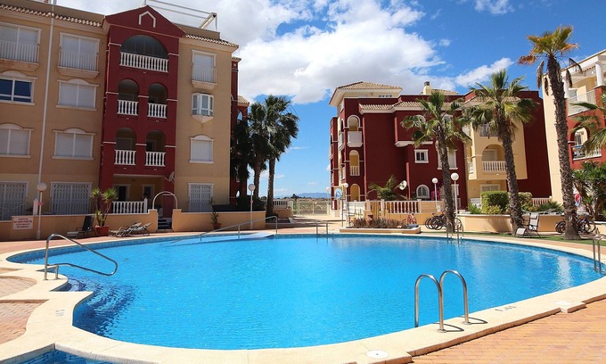 Los Alcazares Apartment | Puerto Marina Mar Menor Haven 2-bedroom, 3 pools apartment with WiFi, AC,
