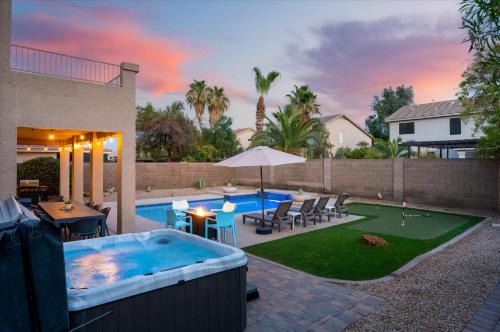 Chandler House | Putt Putt Hot Tub Game Room Pool Cornhole